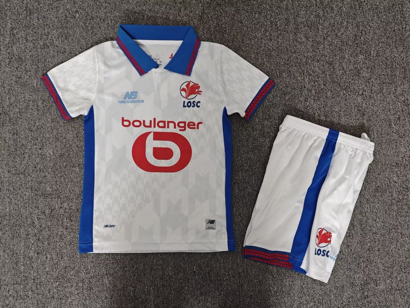 Kids-Lille 26/27 Away White Soccer Jersey